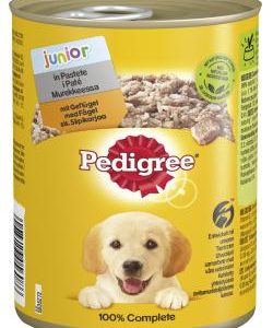 Pedigree Junior mit Geflügel in Pastete