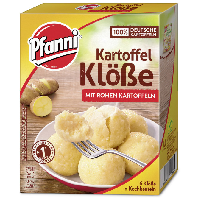 Pfanni Kartoffel Klöße mit rohen Kartoffeln für 6 Stück 200G