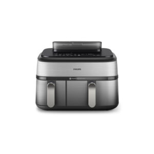 Philips NA555/00 3000 Series Heißluftfritteuse mit 2 Kammern mit Dampf, 9 L